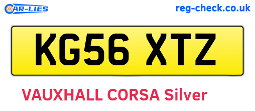 KG56XTZ are the vehicle registration plates.