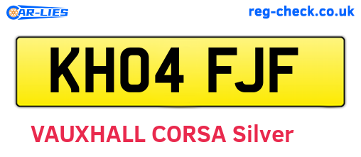 KH04FJF are the vehicle registration plates.