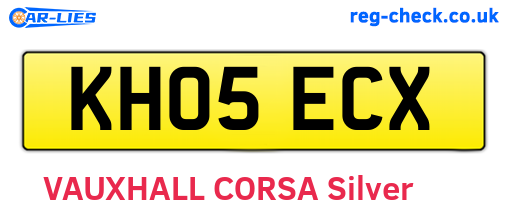 KH05ECX are the vehicle registration plates.