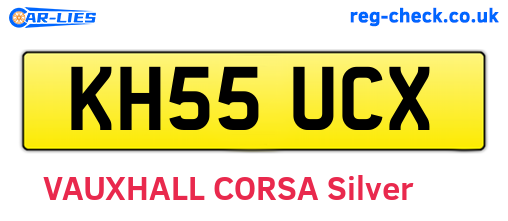 KH55UCX are the vehicle registration plates.