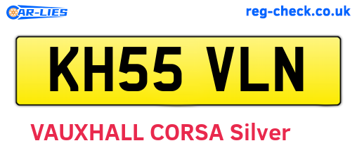 KH55VLN are the vehicle registration plates.