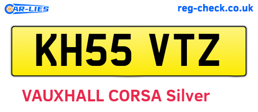 KH55VTZ are the vehicle registration plates.