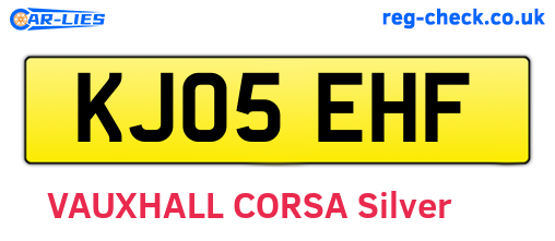 KJ05EHF are the vehicle registration plates.