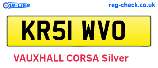 KR51WVO are the vehicle registration plates.