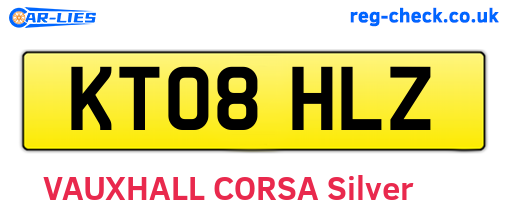 KT08HLZ are the vehicle registration plates.