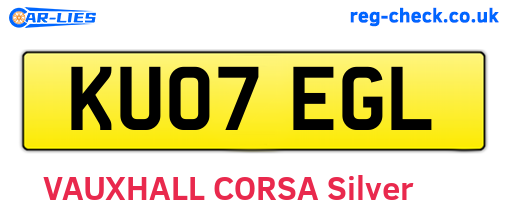 KU07EGL are the vehicle registration plates.