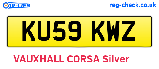 KU59KWZ are the vehicle registration plates.