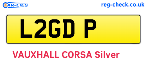 L2GDP are the vehicle registration plates.
