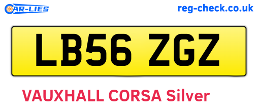 LB56ZGZ are the vehicle registration plates.