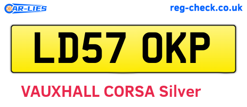 LD57OKP are the vehicle registration plates.