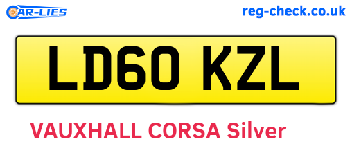 LD60KZL are the vehicle registration plates.