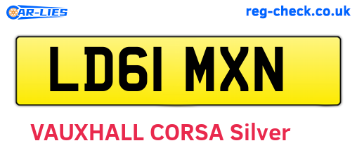 LD61MXN are the vehicle registration plates.