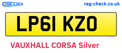 LP61KZO are the vehicle registration plates.