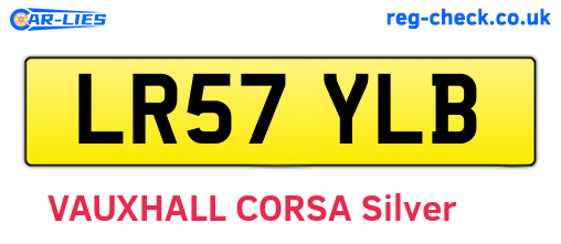 LR57YLB are the vehicle registration plates.