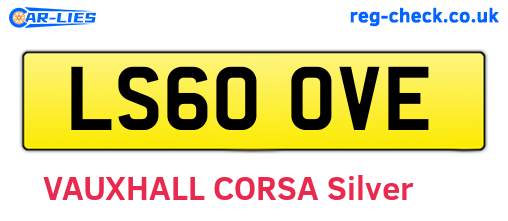 LS60OVE are the vehicle registration plates.