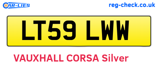 LT59LWW are the vehicle registration plates.