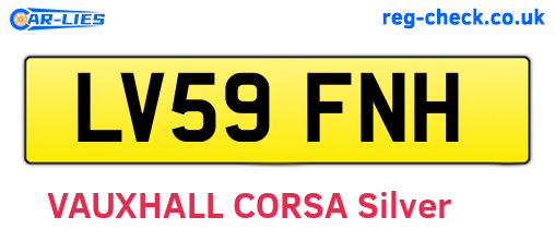 LV59FNH are the vehicle registration plates.