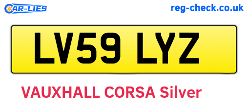 LV59LYZ are the vehicle registration plates.