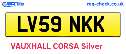 LV59NKK are the vehicle registration plates.