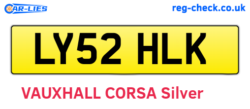 LY52HLK are the vehicle registration plates.