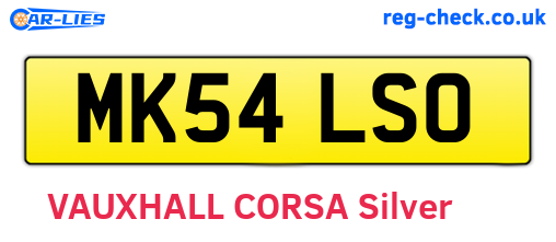 MK54LSO are the vehicle registration plates.