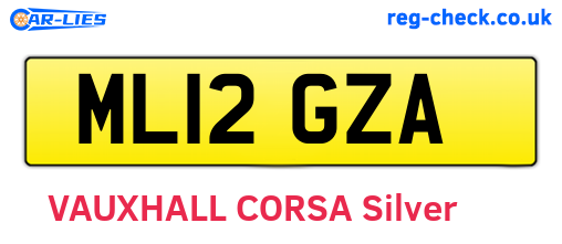 ML12GZA are the vehicle registration plates.