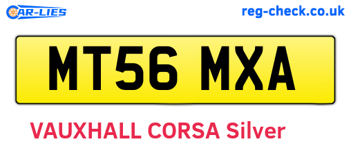 MT56MXA are the vehicle registration plates.