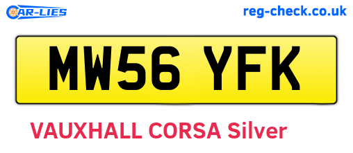 MW56YFK are the vehicle registration plates.