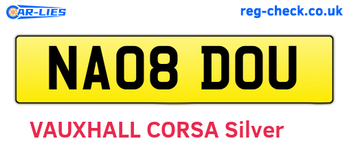 NA08DOU are the vehicle registration plates.