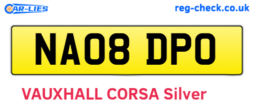 NA08DPO are the vehicle registration plates.