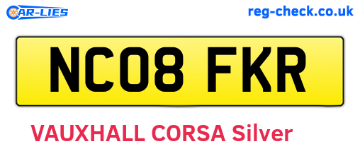 NC08FKR are the vehicle registration plates.