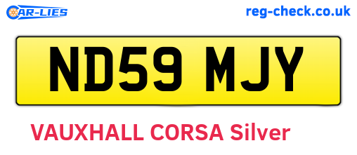 ND59MJY are the vehicle registration plates.