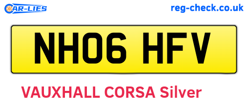 NH06HFV are the vehicle registration plates.