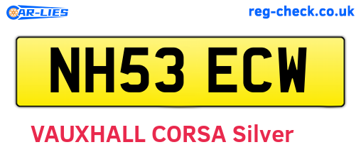 NH53ECW are the vehicle registration plates.