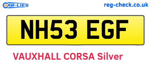 NH53EGF are the vehicle registration plates.