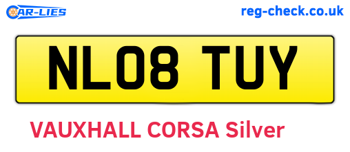 NL08TUY are the vehicle registration plates.