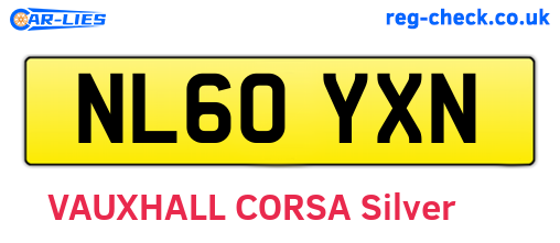 NL60YXN are the vehicle registration plates.