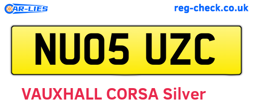 NU05UZC are the vehicle registration plates.