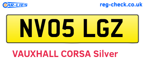 NV05LGZ are the vehicle registration plates.