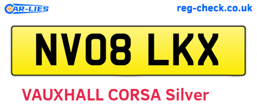 NV08LKX are the vehicle registration plates.
