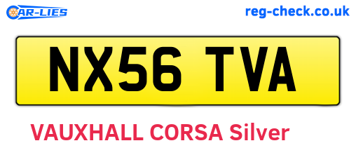 NX56TVA are the vehicle registration plates.