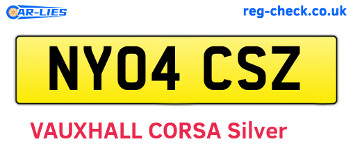 NY04CSZ are the vehicle registration plates.
