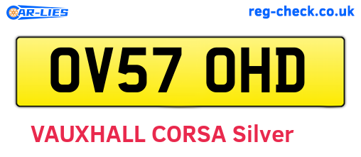 OV57OHD are the vehicle registration plates.
