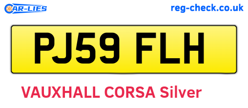 PJ59FLH are the vehicle registration plates.