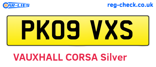PK09VXS are the vehicle registration plates.
