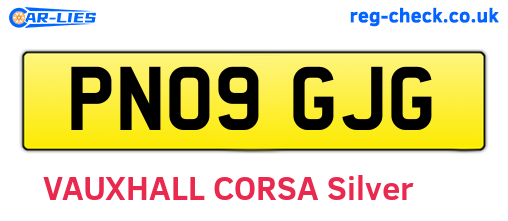 PN09GJG are the vehicle registration plates.