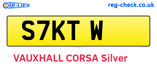 S7KTW are the vehicle registration plates.