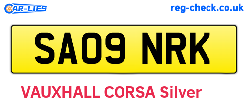 SA09NRK are the vehicle registration plates.