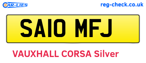 SA10MFJ are the vehicle registration plates.