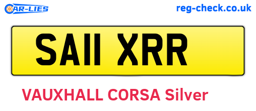 SA11XRR are the vehicle registration plates.